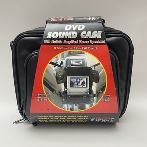 Sakar Sound FX Portable DVD Player Black Leather Carrying Case Built In Speakers